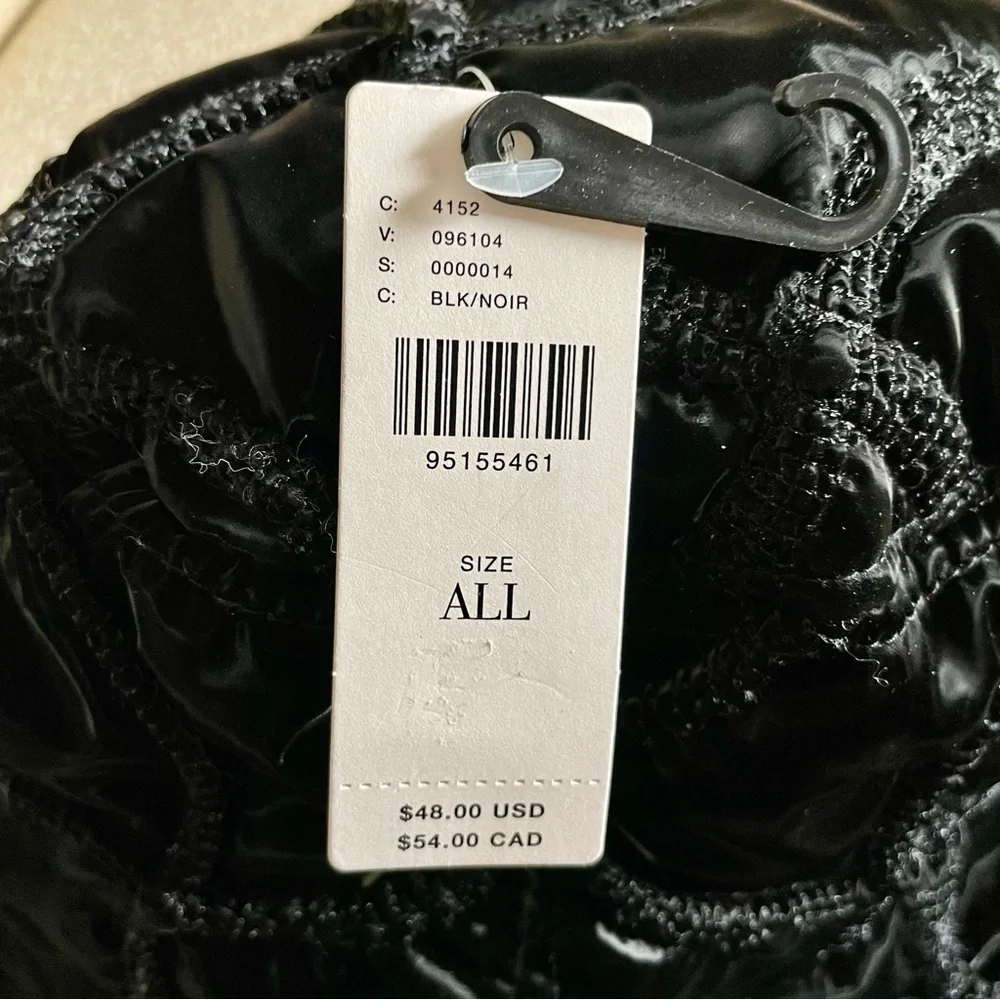 Anthropologie Lucky Zone Quilted Bucket Hat In Black NWT